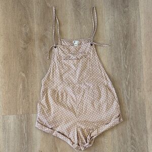 Billabong Tan Polka Dot Romper